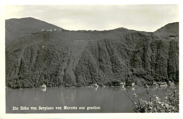Die Höhe von Serpiano Vorderseite