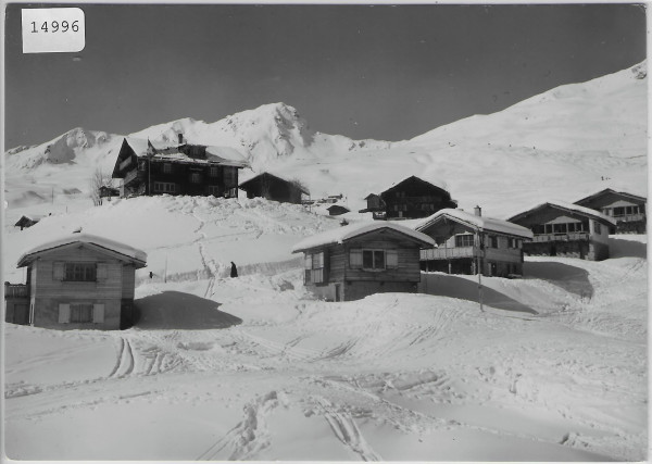 Arosa - Gspan mit Ferienhäuser im Winter