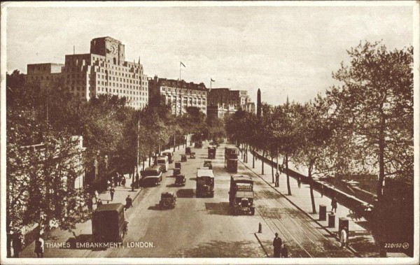 London Thames Embankment Vorderseite