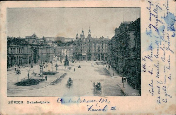 Zürich - Bahnhofplatz Vorderseite