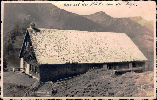 Hütte, ev. Schwarzenberg, Staufnertal Vorderseite