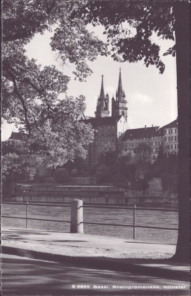 Basel, Rheinpromenade, Münster