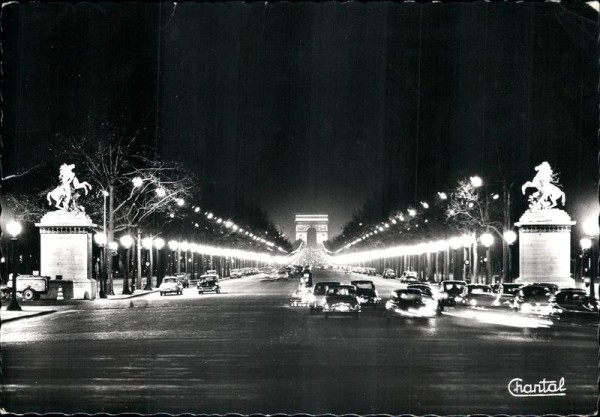 Paris, Avenue des Champs- Elysées et de Marly illuminés Vorderseite