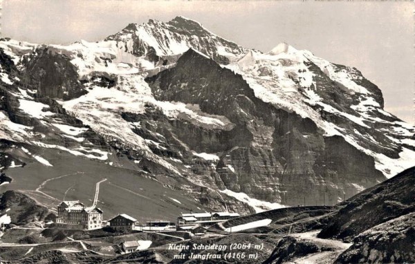 Kleine Scheidegg mit Jungfrau. 1948 Vorderseite