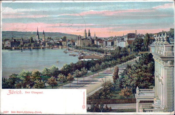 Zürich. Der Utoquai Vorderseite