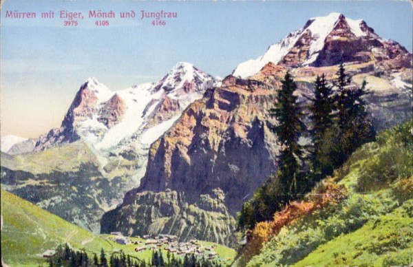 Mürren mit Eiger, Mönch und Jungfrau