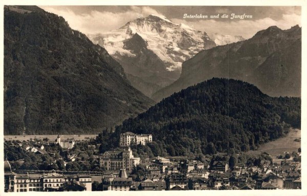 Interlaken und die Jungfrau Vorderseite