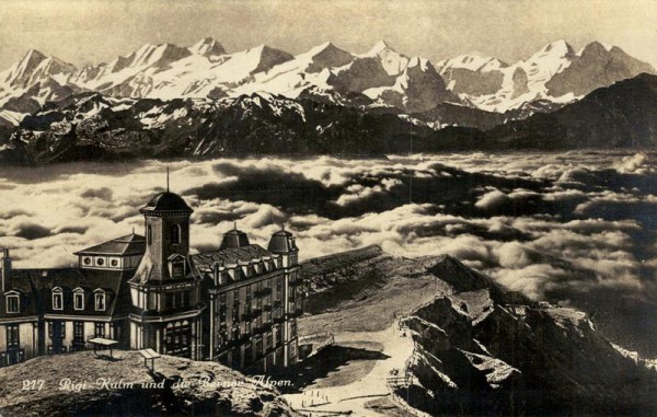 Rigi-Kulm und die Berner Alpen Vorderseite