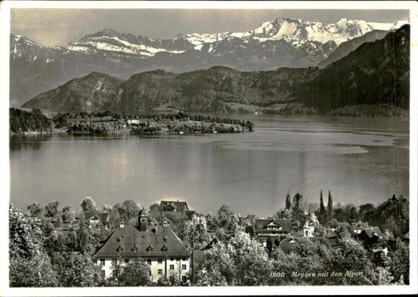 Meggen mit den Alpen Vorderseite