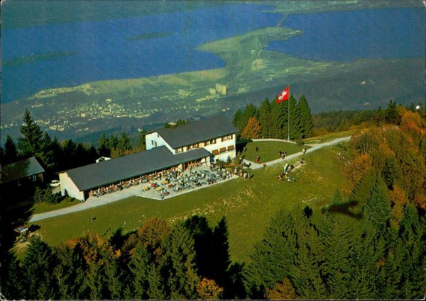 Berggasthaus Etzel-Kulm, Feusisberg, Flugaufnahme Vorderseite