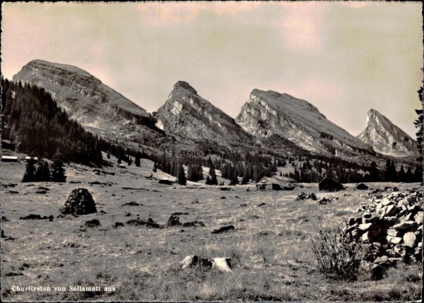 Churfirsten von Sellamatt aus Vorderseite