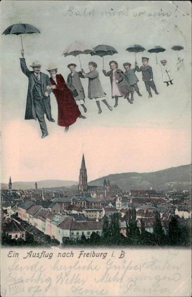 Ein Ausflug nach Freiburg im Breisgau. Vorderseite