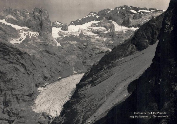 Hüffihütte S.A.C. Pilatus mit Kalkschyn u. Scheerhorn Vorderseite