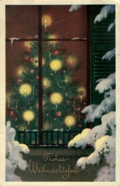 Frohes Weihnachtsfest um ca. 1930 Vorderseite