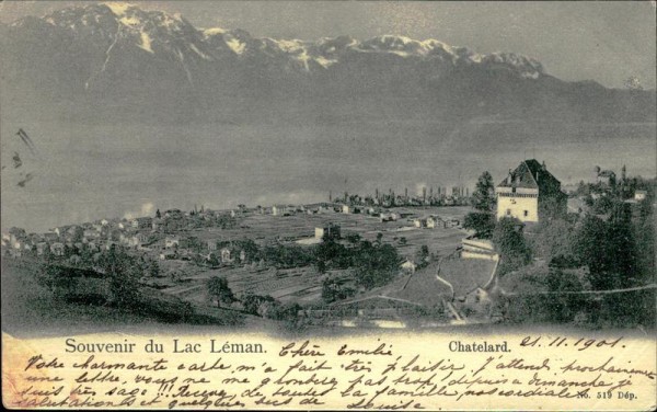 Souvenir du Lac Léman (Le Châtelard ) Vorderseite