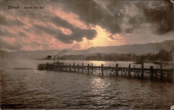 Zürich - Abend am See Vorderseite