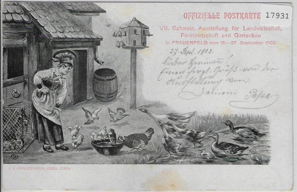 VII. Schweiz. Ausstellung für Landwirtschaft, Forstwirtschaft u. Gartenbau Frauenfeld 1903