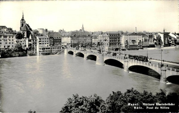 Mittlere Rheinbrücke, Basel Vorderseite