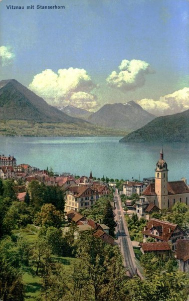 Vitznau mit Stanserhorn Vorderseite