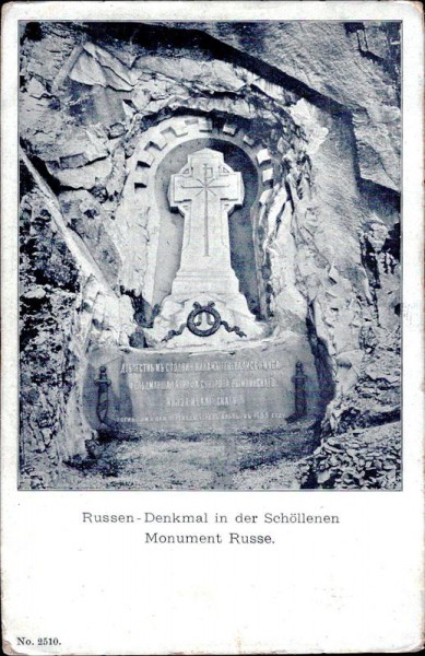 Russen-Denkmal in der Schöllenen Monument Russe Vorderseite