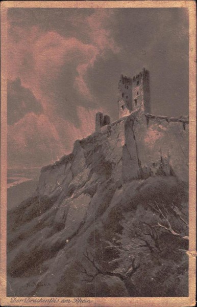 Der Drachenfels am Rhein Vorderseite
