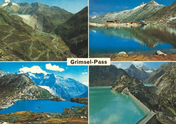 Grimsel- und Furka-Pass mit Rhohnegletscher Vorderseite