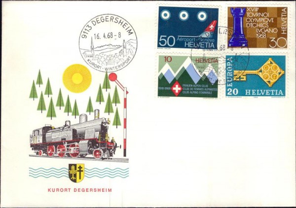 Degersheim, Briefumschlag Vorderseite