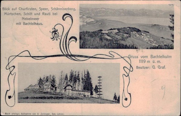 Bachtel (1115 m) Vorderseite