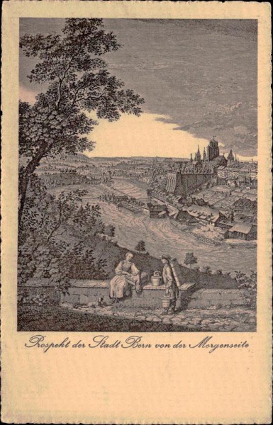 Prospekt der Stadt Bern von der Morgenseite Vorderseite