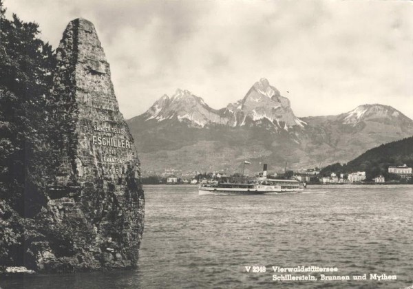 Vierwaldstättersee. Schillerstein, Brunnen und Mythen Vorderseite