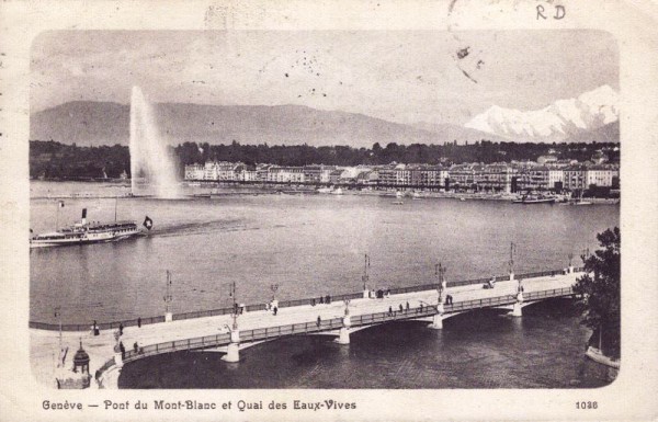 Genève - Pont du Mont-Blanc et Quai des Eaux-Vives
