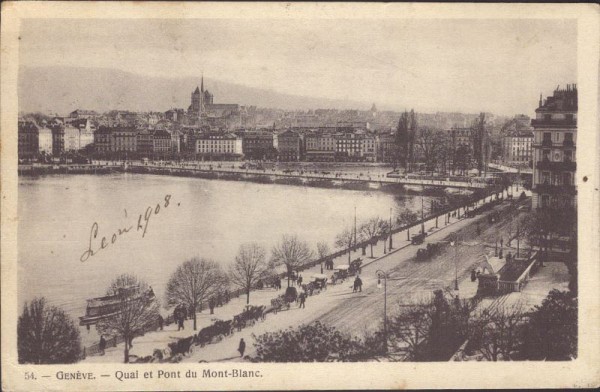 Genève - Quai et Pont du Mont-Blanc