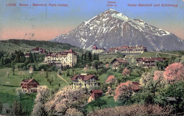 Bahnhof, Park-Hotel, Spiez Vorderseite