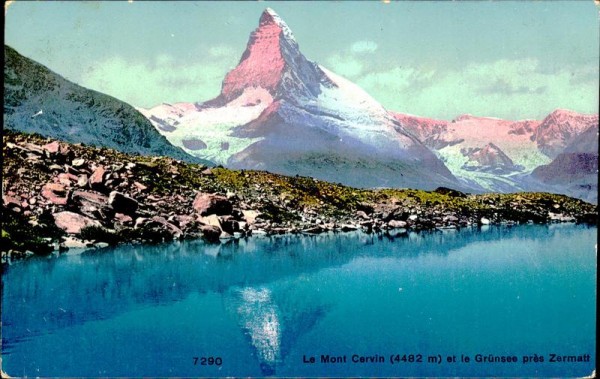Le Mont Cervin et le Grünsee prés Zermatt Vorderseite