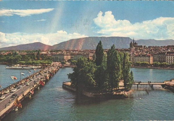 Genève - L`Ile Rousseau et le Pont du Mont Blanc Vorderseite