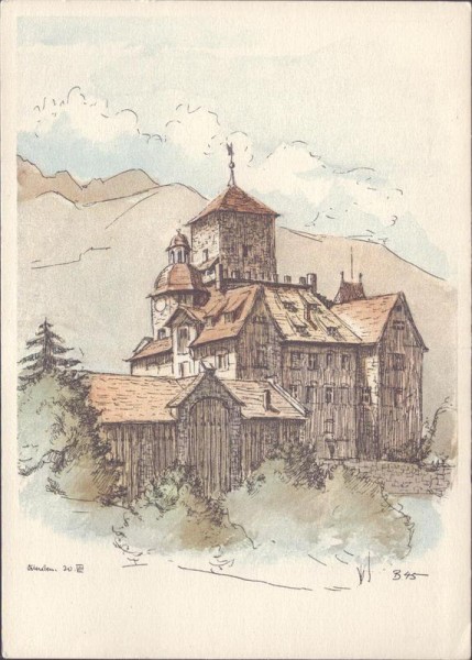 Tomils, Château d'Ortenstein, Saridon Vorderseite