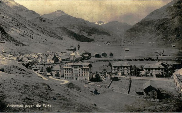 Andermatt gegen die Furka Vorderseite