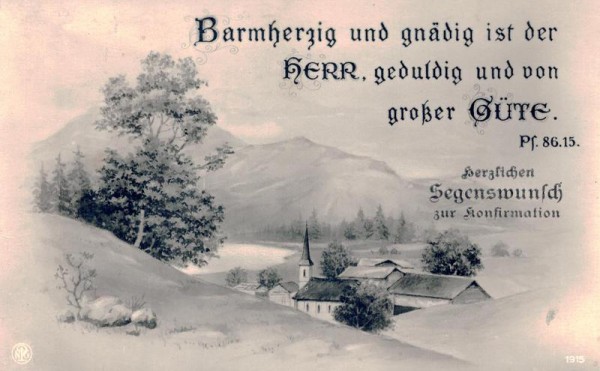 Barmherzig und gnädig ist der herr, geduldig und von grosser güte Vorderseite
