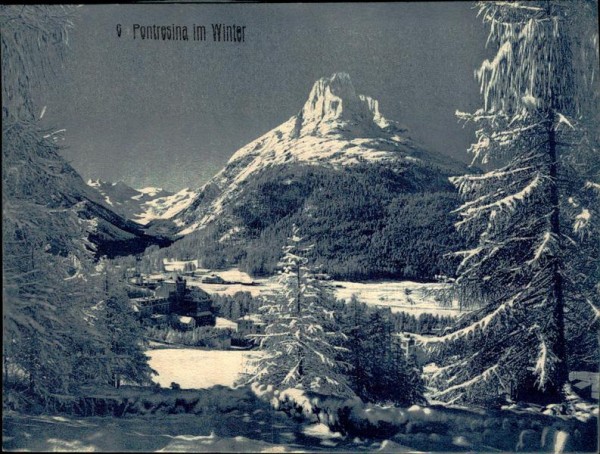 Pontresina im Winter Vorderseite
