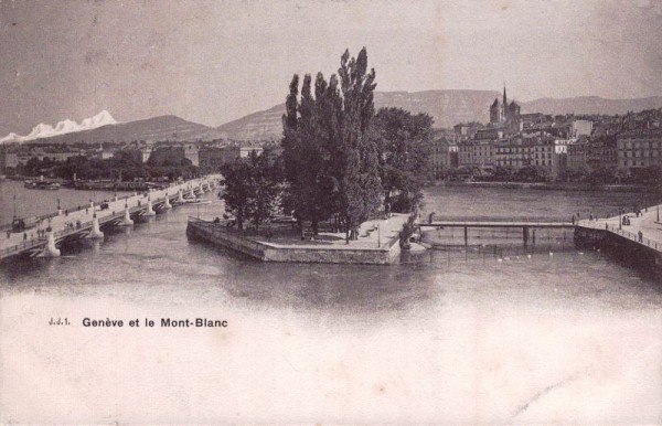 Genève et le Mont-Blanc