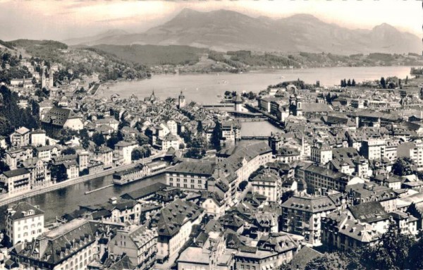 Luzern vom Gütsch aus Vorderseite