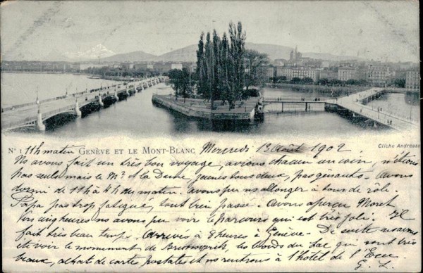 Genève et le Mont -Blanc Vorderseite