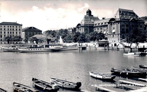 Neuchâtel. Le Port et la Poste. DS Yverdon Vorderseite