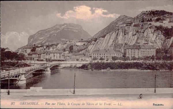 Grenoble. - Vue sur l'Isère, le Casque de Néron et les Forts Vorderseite
