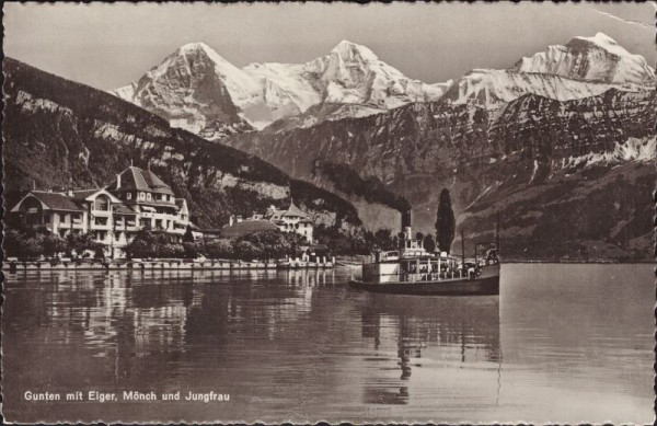 Gunten mit Eiger Mönch und Jungfrau