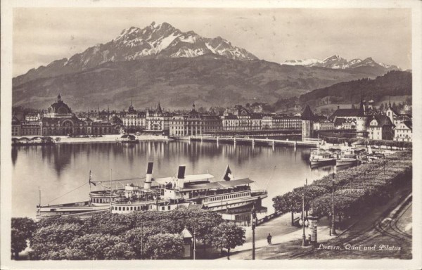 Luzern, Quai und Pilatus