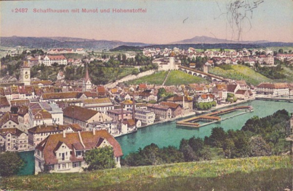 Schaffhausen mit Munot und Hohenstoffel