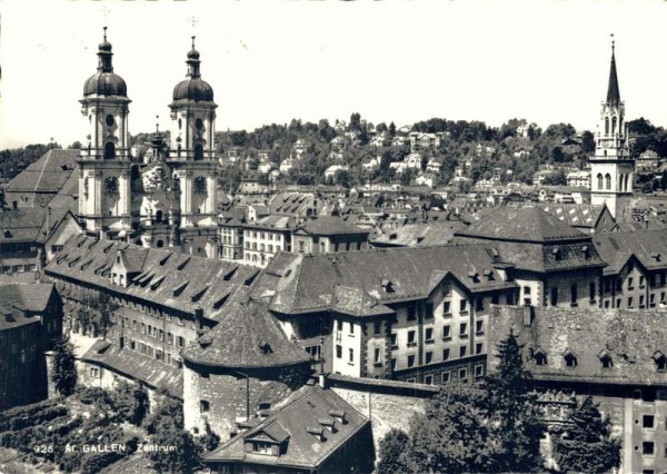 St. Gallen, Zentrum. Klosterkirche Vorderseite