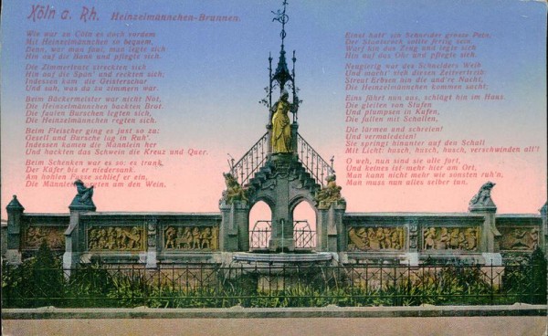 Köln a.Rh., Heinzelmännchen-Brunnen Vorderseite