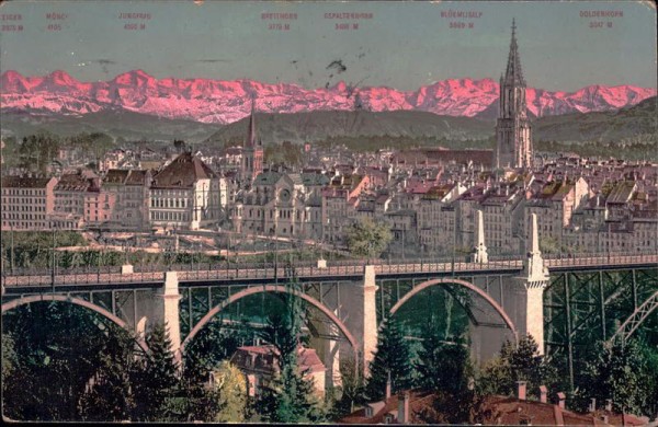 Bern und die Alpen Vorderseite